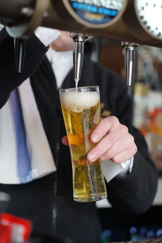 Pouring Pints at Spire Bar