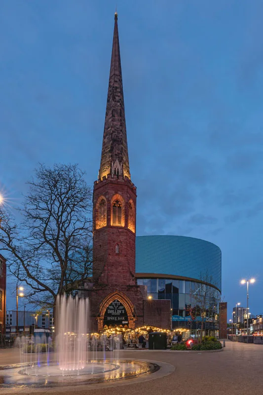 Spire Bar at dusk