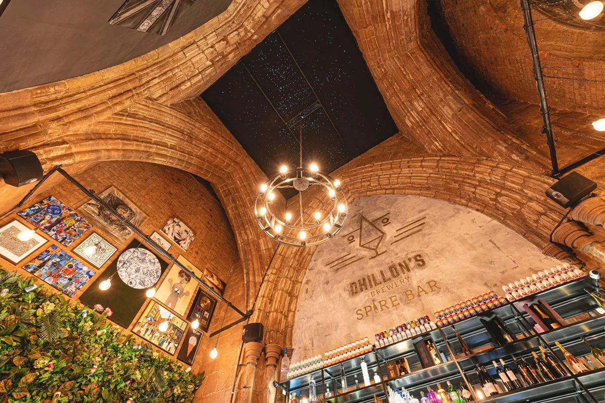 Ceiling at Spire Bar