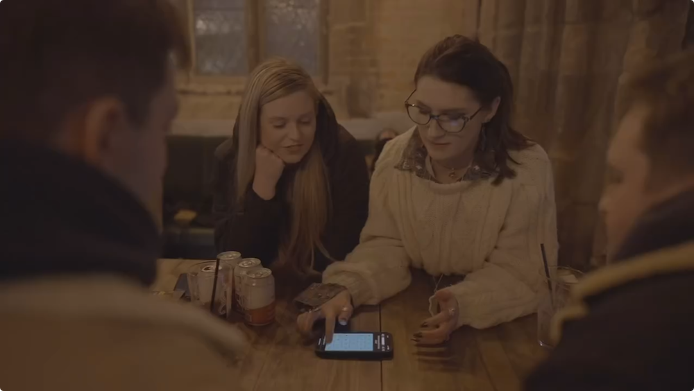 Answering Quiz questions at Spire Bar